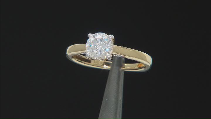 Moissanite 14k Yellow Gold Over Sterling Silver Ring 1.04ctw DEW Video Thumbnail