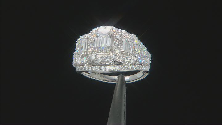 Moissanite Platineve Cocktail Ring 3.25ctw DEW Video Thumbnail