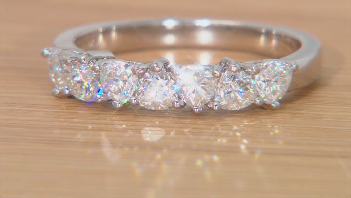 Moissanite Platineve Band Ring .98ctw DEW Video Thumbnail