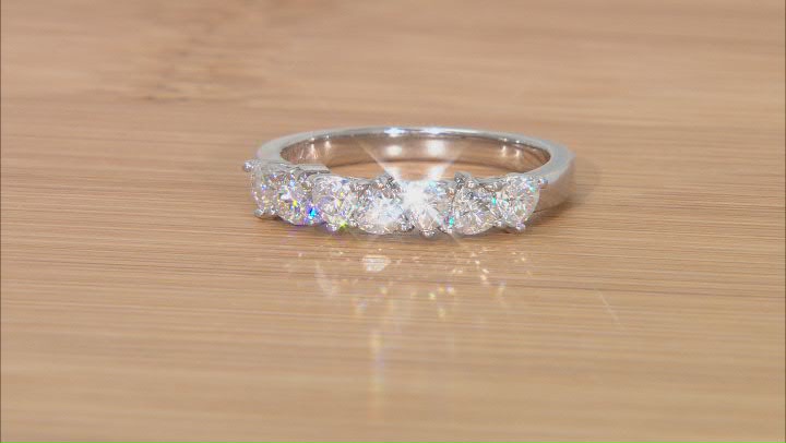 Moissanite Platineve Band Ring .98ctw DEW Video Thumbnail