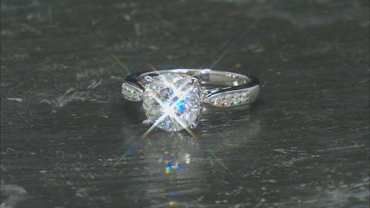Moissanite Platineve Two Tone Ring 3.21ctw DEW. Video Thumbnail