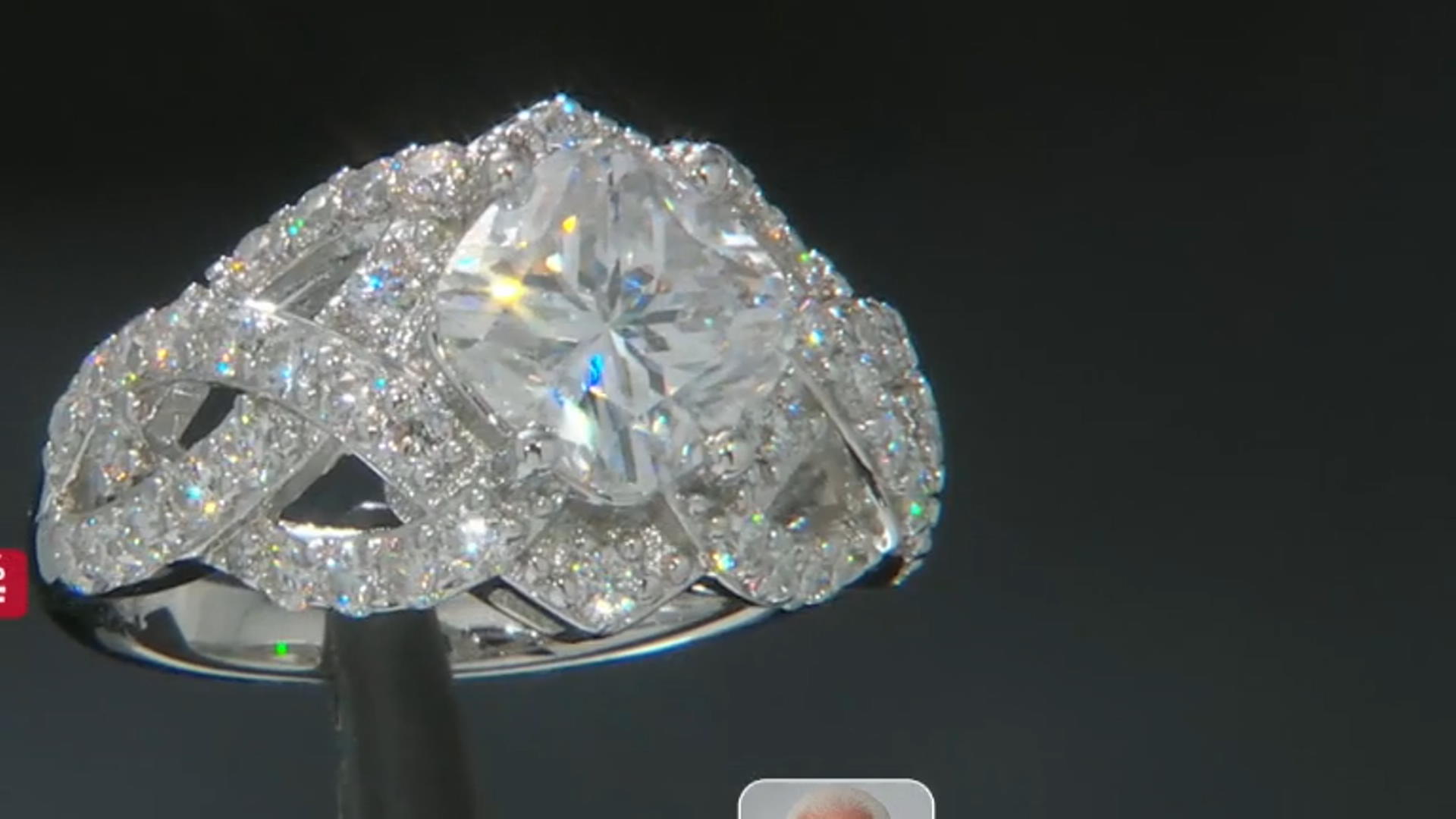 Moissanite platineve crossover ring 3.84ctw DEW Video Thumbnail