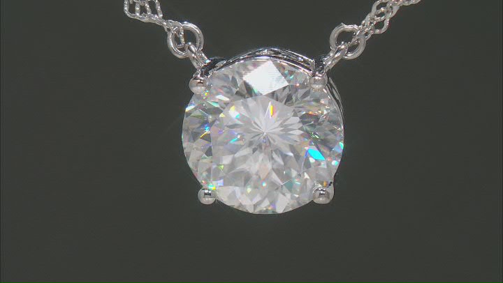 Moissanite Inferno Cut Platineve Necklace 5.66ct DEW. Video Thumbnail