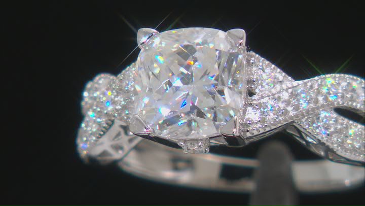 Moissanite Platineve Engagement Ring 2.40ctw DEW Video Thumbnail