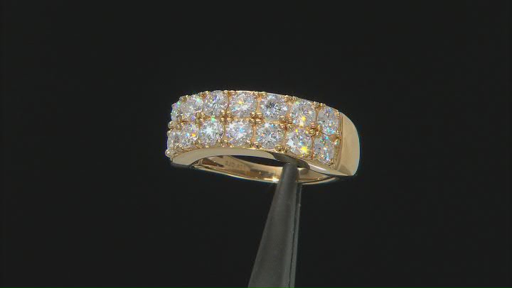 Moissanite 14k Yellow Gold Over Silver Ring 2.24ctw DEW. Video Thumbnail