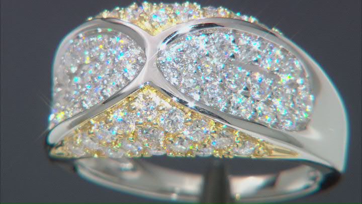 Moissanite Platineve Two Tone Ring 1.86ctw DEW Video Thumbnail