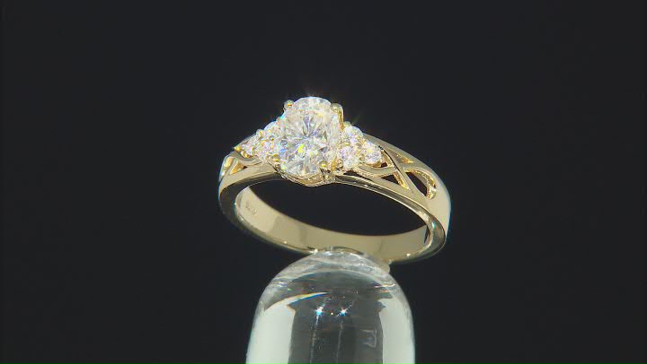 Moissanite 14k Yellow Gold Over Silver Ring 1.68ctw DEW Video Thumbnail