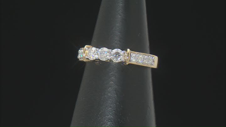 Moissanite 14k Yellow Gold Over Silver Ring .72ctw DEW Video Thumbnail