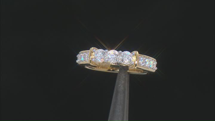Moissanite 14k Yellow Gold Over Silver Ring .72ctw DEW Video Thumbnail