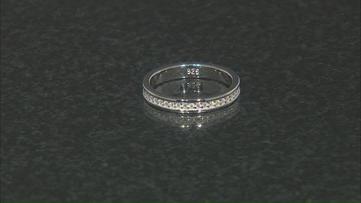 Moissanite Platineve Eternity Band Ring .45ctw DEW. Video Thumbnail