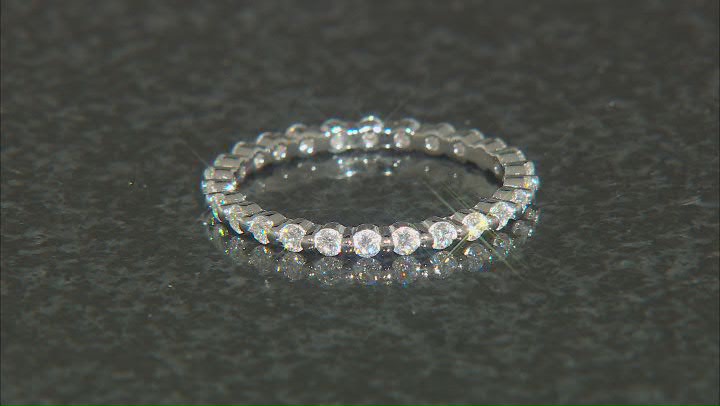 Moissanite Platineve Eternity Band Ring .66ctw DEW. Video Thumbnail