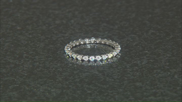 Moissanite Platineve Eternity Band Ring .66ctw DEW. Video Thumbnail