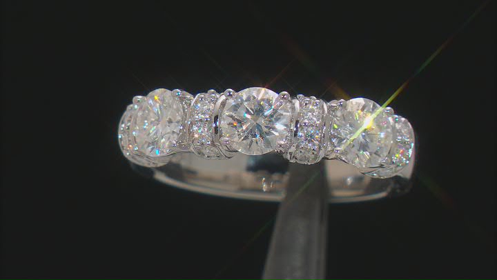 Moissanite Platineve Band Ring 1.82ctw DEW. Video Thumbnail