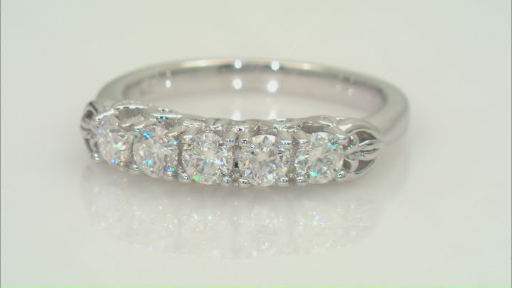 Moissanite Platineve Band Ring .80ctw DEW Video Thumbnail