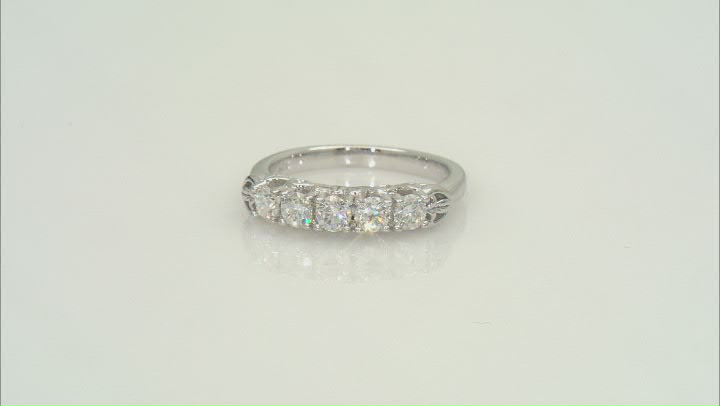 Moissanite Platineve Band Ring .80ctw DEW Video Thumbnail
