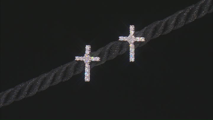 Moissanite Platineve Cross Earrings .60ctw DEW Video Thumbnail