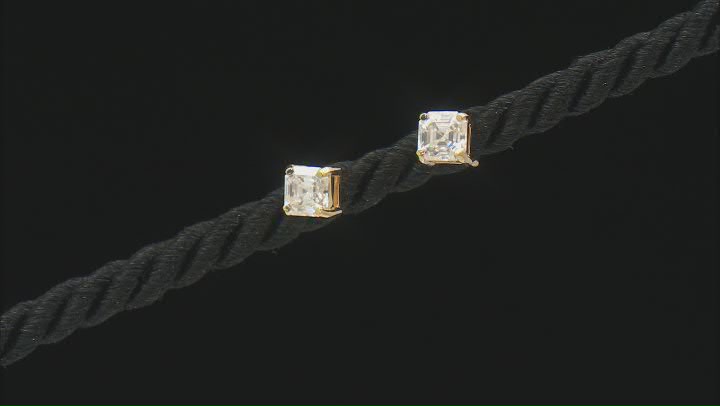 Moissanite 14k Yellow Gold Over Silver Ring, Stud Earrings, and Pendant with Chain Set 1.20ctw DEW Video Thumbnail