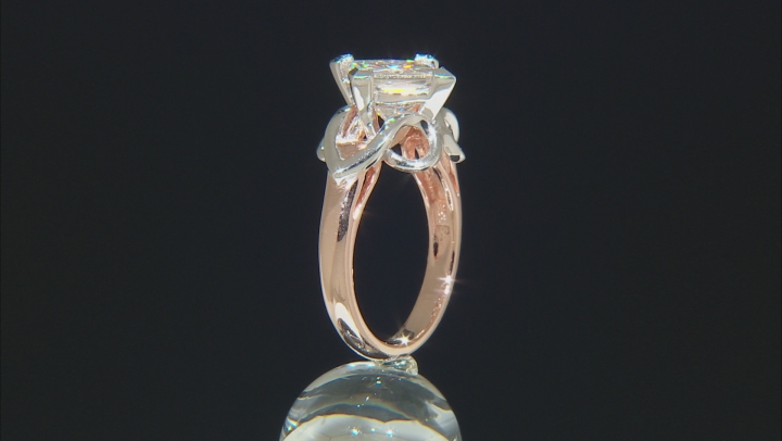 Moissanite Platineve And 14k Rose Gold Over Platineve Ring 3.10ctw DEW Video Thumbnail