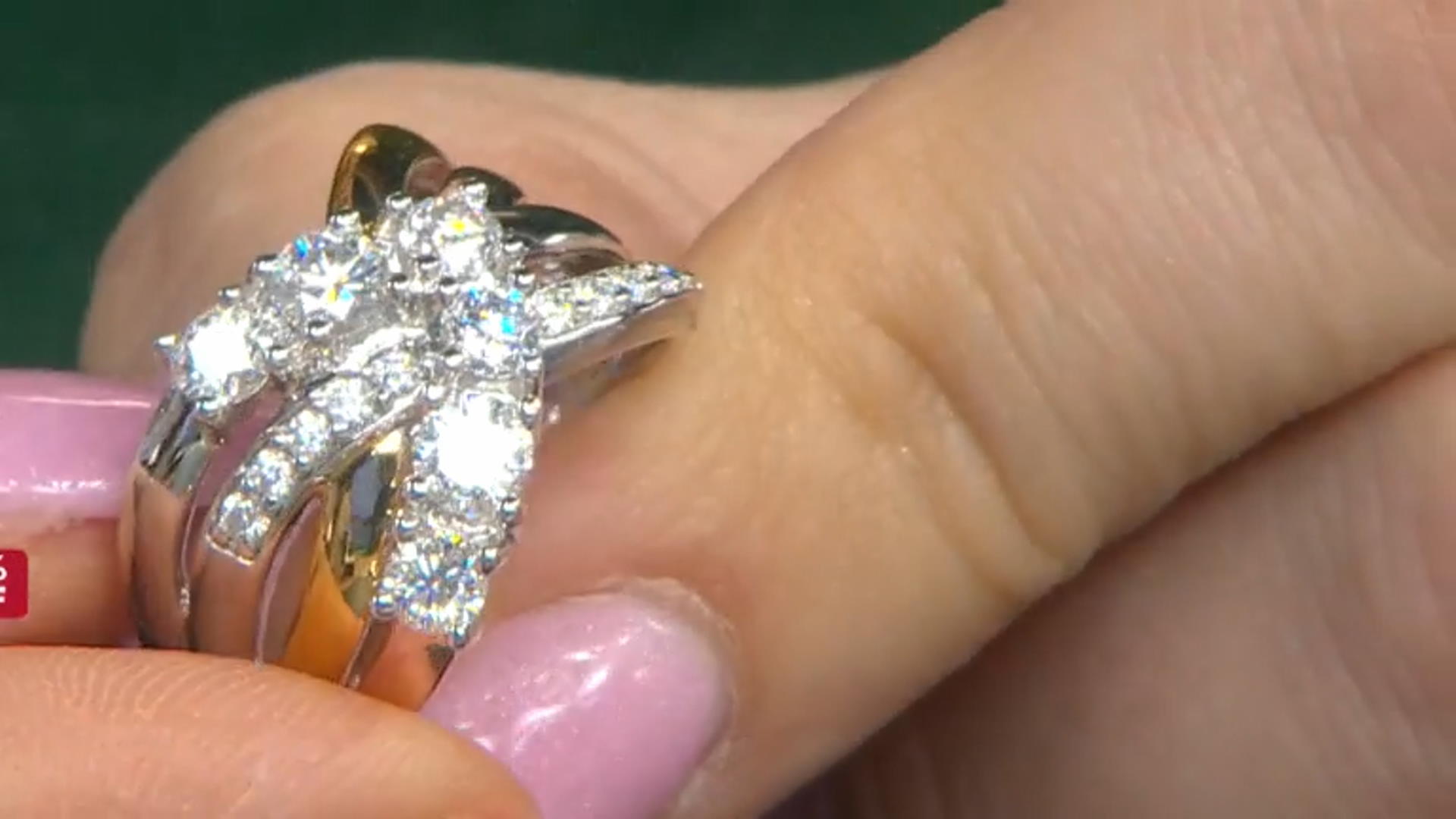 Moissanite Platineve With 14k Yellow And Rose Gold Over Platineve Ring 1.30ctw DEW Video Thumbnail