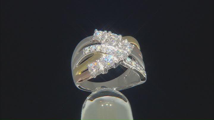 Moissanite Platineve With 14k Yellow And Rose Gold Over Platineve Ring 1.30ctw DEW Video Thumbnail