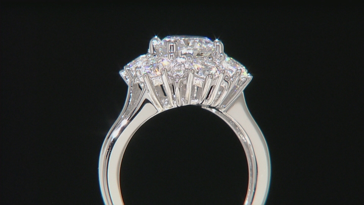 Moissanite Platineve Snowflake Ring 3.34ctw D.E.W Video Thumbnail