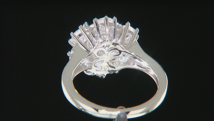 Moissanite Platineve Snowflake Ring 3.34ctw D.E.W Video Thumbnail