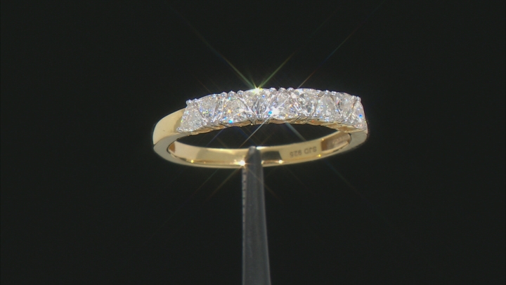 Moissanite 14k Yellow Gold Over Silver Ring .81ctw DEW Video Thumbnail