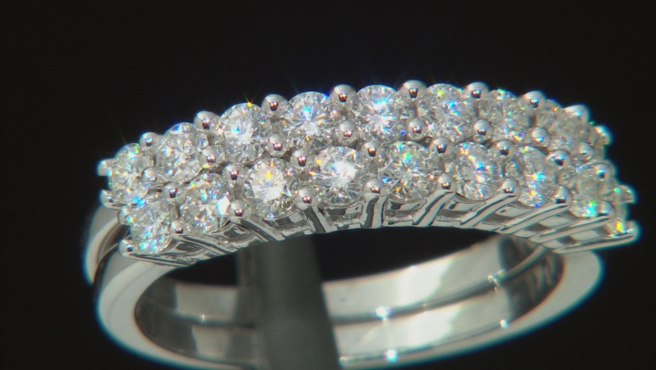 Moissanite Platineve Band Set of Two 1.08ctw DEW. Video Thumbnail