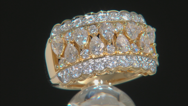 Moissanite 14k Yellow Gold Over Silver Ring 1.44ctw     DEW. Video Thumbnail