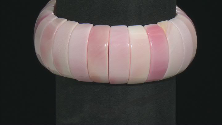 7-8mm Pink Conch Shell Stretch Bracelet