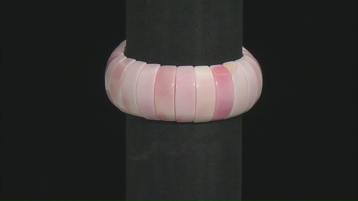7-8mm Pink Conch Shell Stretch Bracelet
