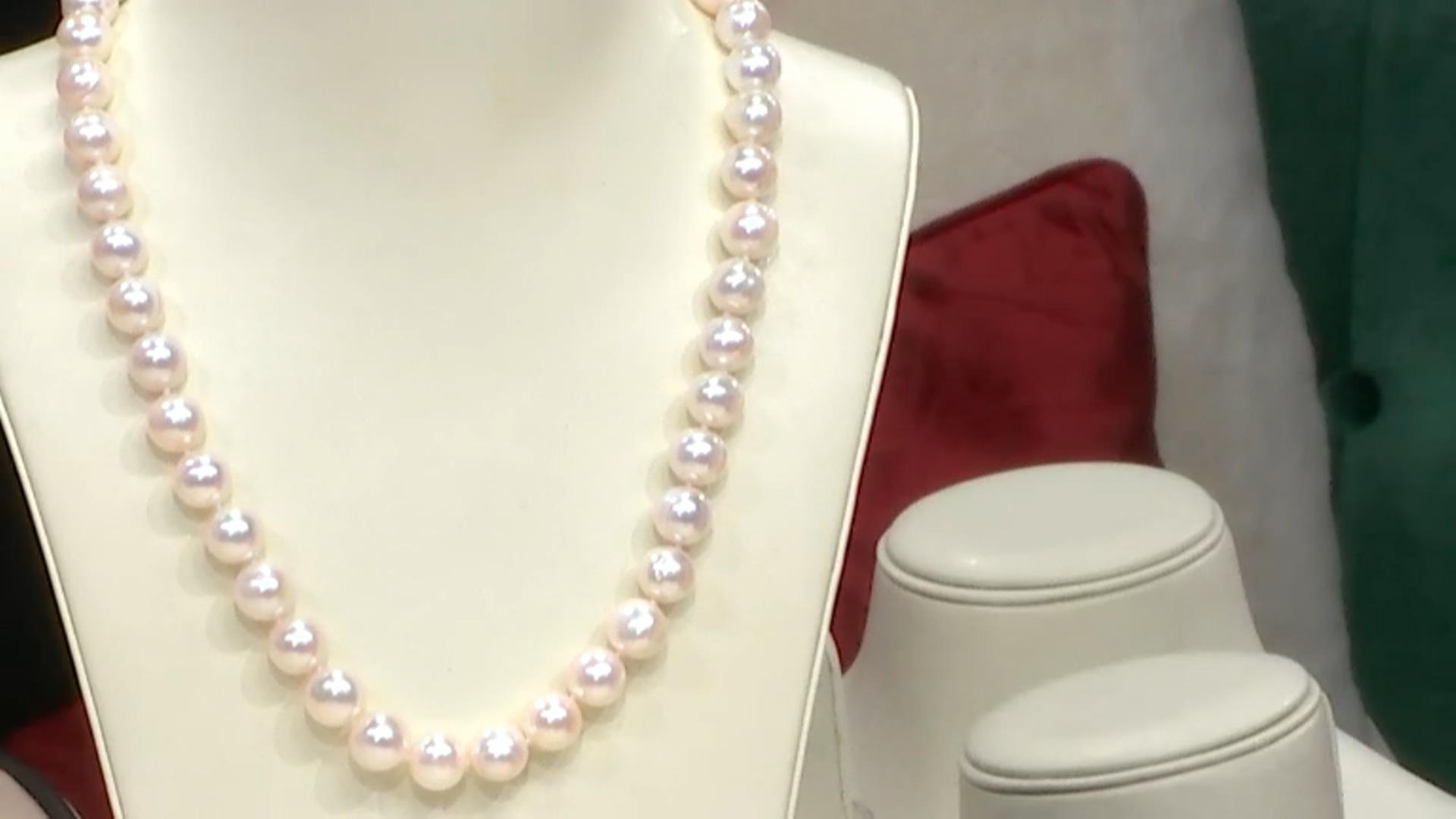 White Cultured Freshwater Pearl Rhodium Over Sterling Silver Strand Necklace Video Thumbnail