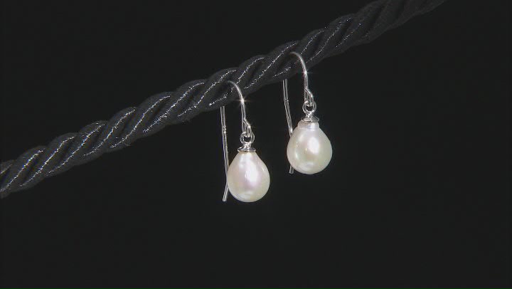 White Cultured Freshwater Pearl Rhodium Over Silver Necklace, Bracelet, & Earring Set Video Thumbnail