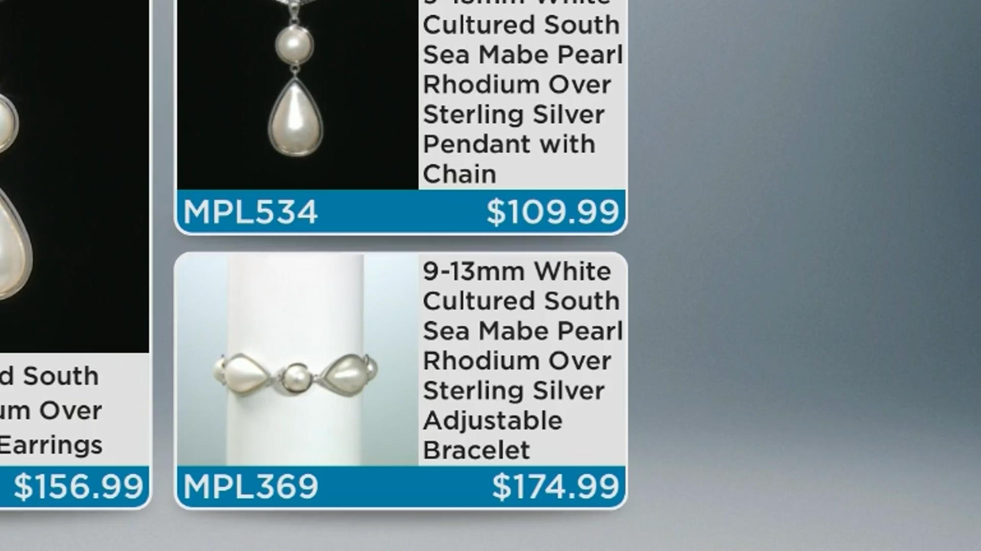White Cultured South Sea Mabe Pearl Rhodium Over Sterling Silver Pendant With Chain Video Thumbnail