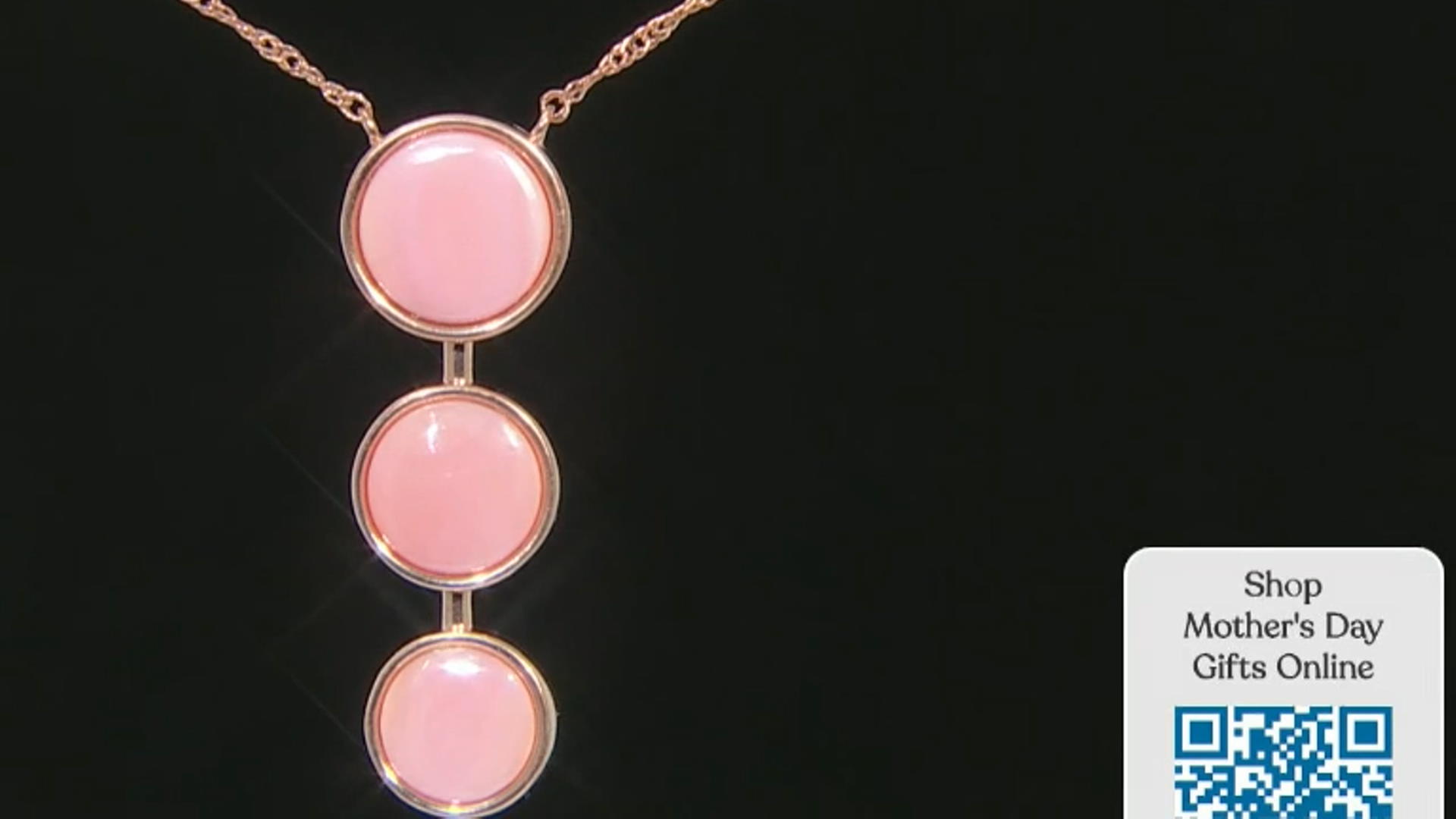 Pink Conch Shell 18k Rose Gold Over Sterling Silver Necklace Video Thumbnail