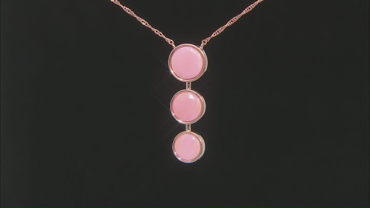 Pink Conch Shell 18k Rose Gold Over Sterling Silver Necklace Video Thumbnail