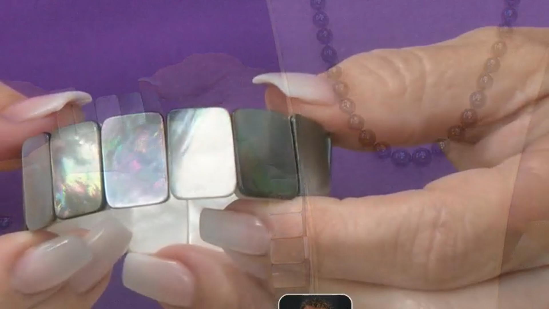 Tahitian & Freshwater Mother-Of-Pearl Stretch Bracelet Video Thumbnail