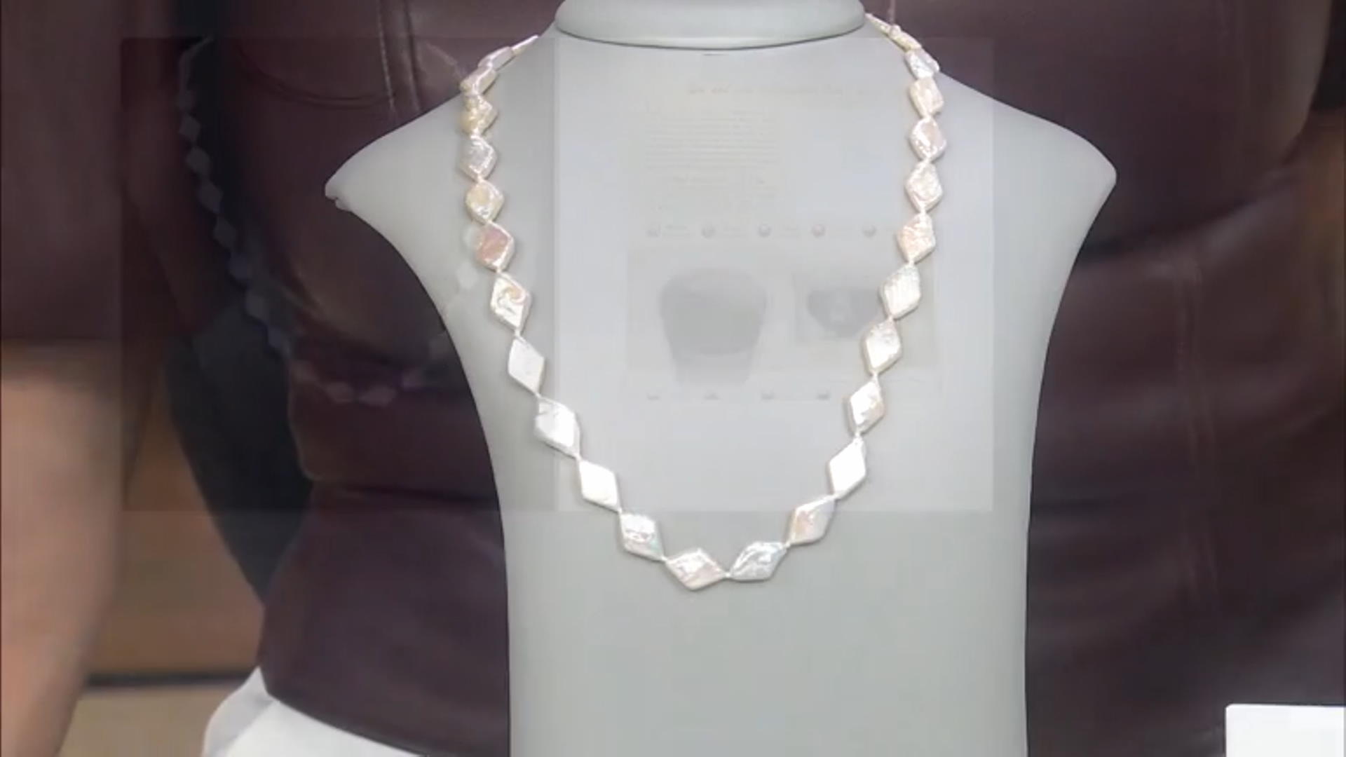 White Cultured Freshwater Pearl Rhodium Over Sterling Silver 20 Inch Necklace Video Thumbnail