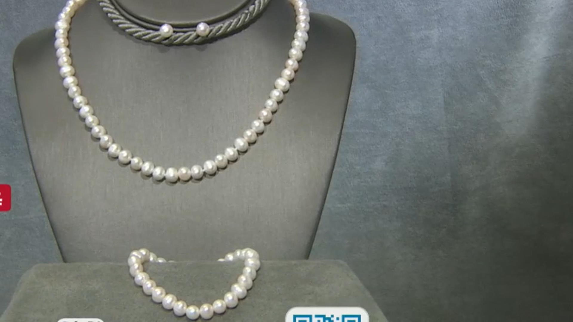 White Cultured Freshwater Pearl Rhodium Over Sterling Silver Necklace, Earrings, & Bracelet Set Video Thumbnail