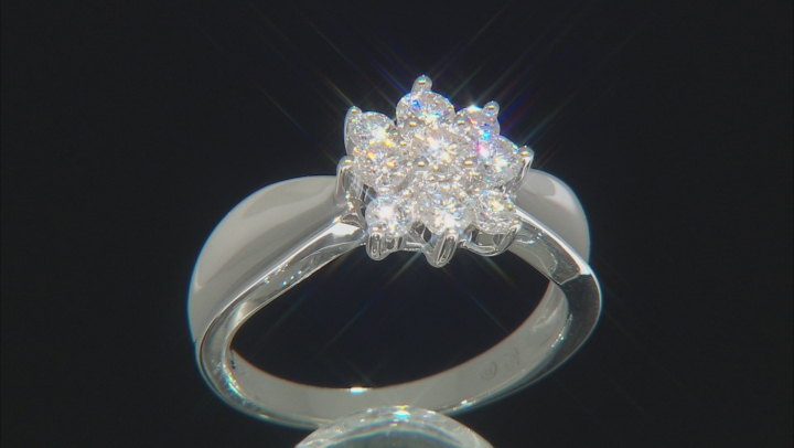 Moissanite Platineve™ ring .70ctw DEW Video Thumbnail