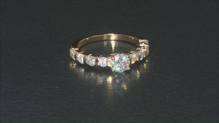 Moissanite 3k yellow gold ring 1.40ctw DEW. Video Thumbnail