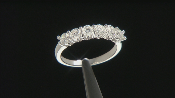 Moissanite Fire® .96ctw Diamond Equivalent Weight Round Platineve™ Ring Video Thumbnail