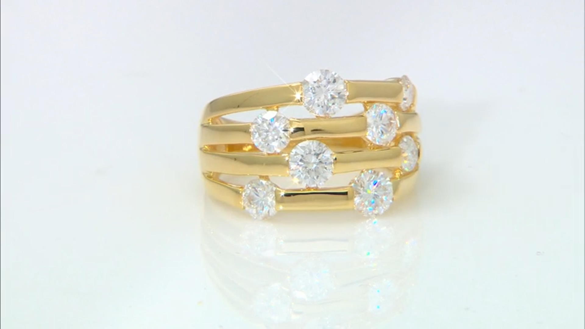 Moissanite 14k Yellow Gold Over Sterling Silver Ring 2.00ctw DEW Video Thumbnail