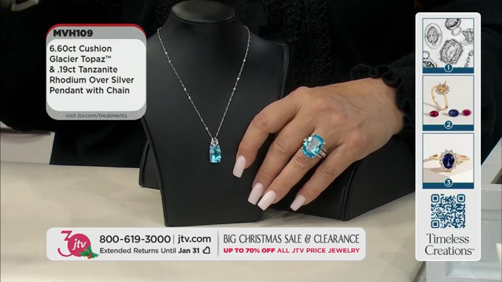 Blue Glacier Topaz Rhodium Over Sterling Silver Pendant With Chain 6.79ctw Video Thumbnail