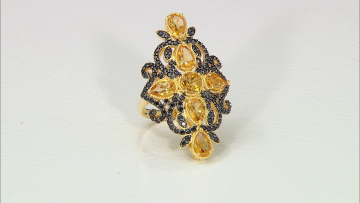 Golden Citrine 18k Yellow Gold Over Sterling Silver Ring 3.29ctw Video Thumbnail