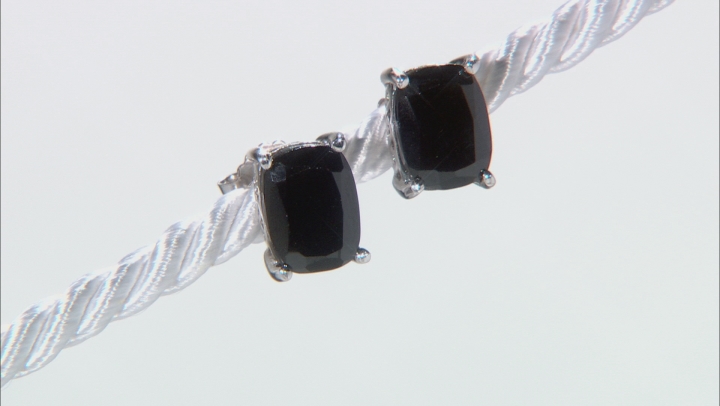 Black Spinel Rhodium Over Sterling Silver Ring Pendant With Chain And Earrings Set 44.39ctw Video Thumbnail