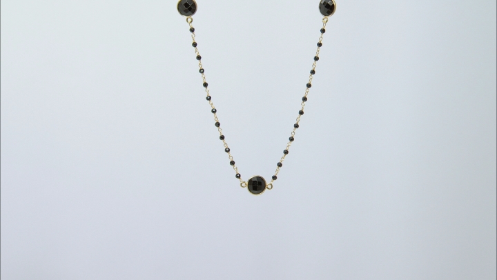 Black Spinel 18k Yellow Gold Over Sterling Silver Necklace 26.00ctw Video Thumbnail