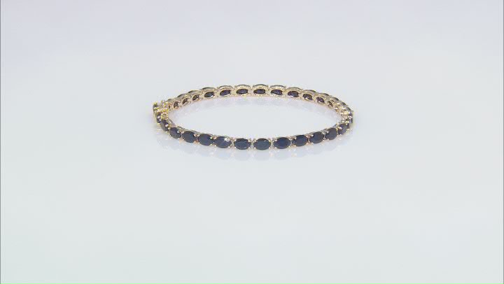 Black Spinel 18k Yellow Gold Over Silver Bracelet 13.80ctw Video Thumbnail