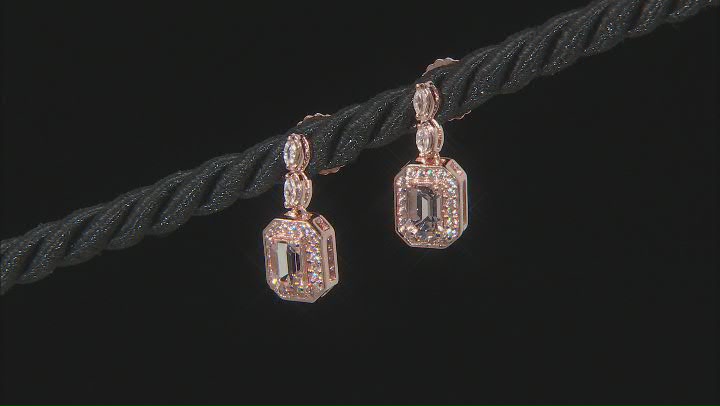 Peach Morganite 18K Rose Gold Over Sterling Silver Earrings 1.38ctw Video Thumbnail