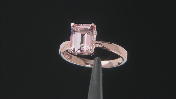 Pink Morganite 18K Rose Gold Over Sterling Silver Ring  1.92ctw Video Thumbnail